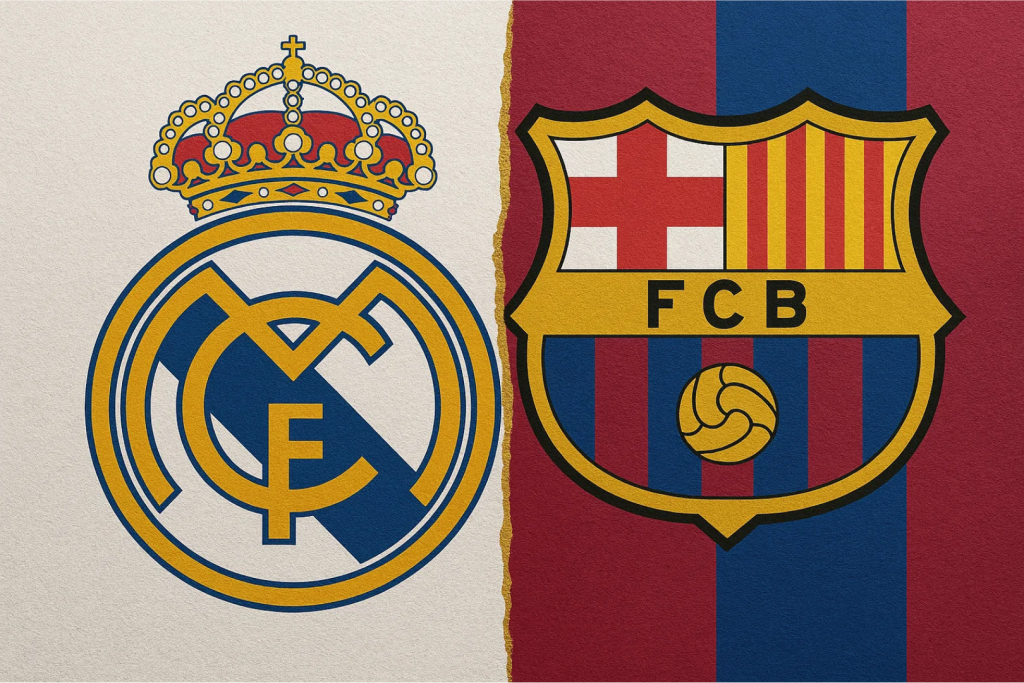 레알 마드리드와 FC 바르셀로나 엘 클라시코 더비 로고 이미지