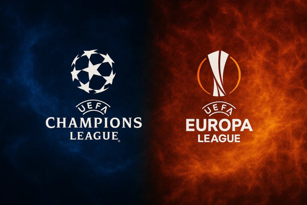 UEFA 챔피언스리그와 유로파리그 로고 – 유럽 대항전 공식 그래픽