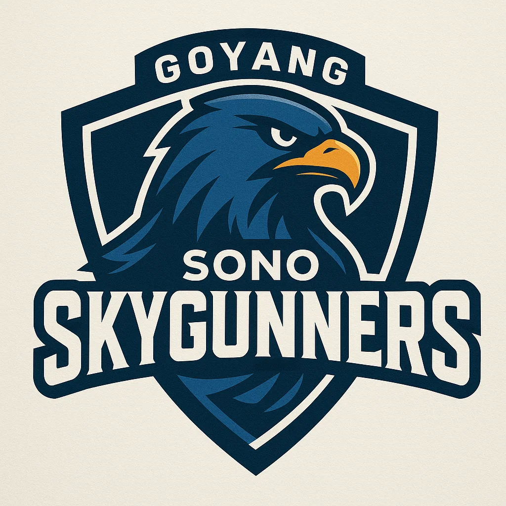 고양 소노 스카이거너스 공식 로고 – KBL 프로농구팀, 독수리 문양의 방패형 엠블럼