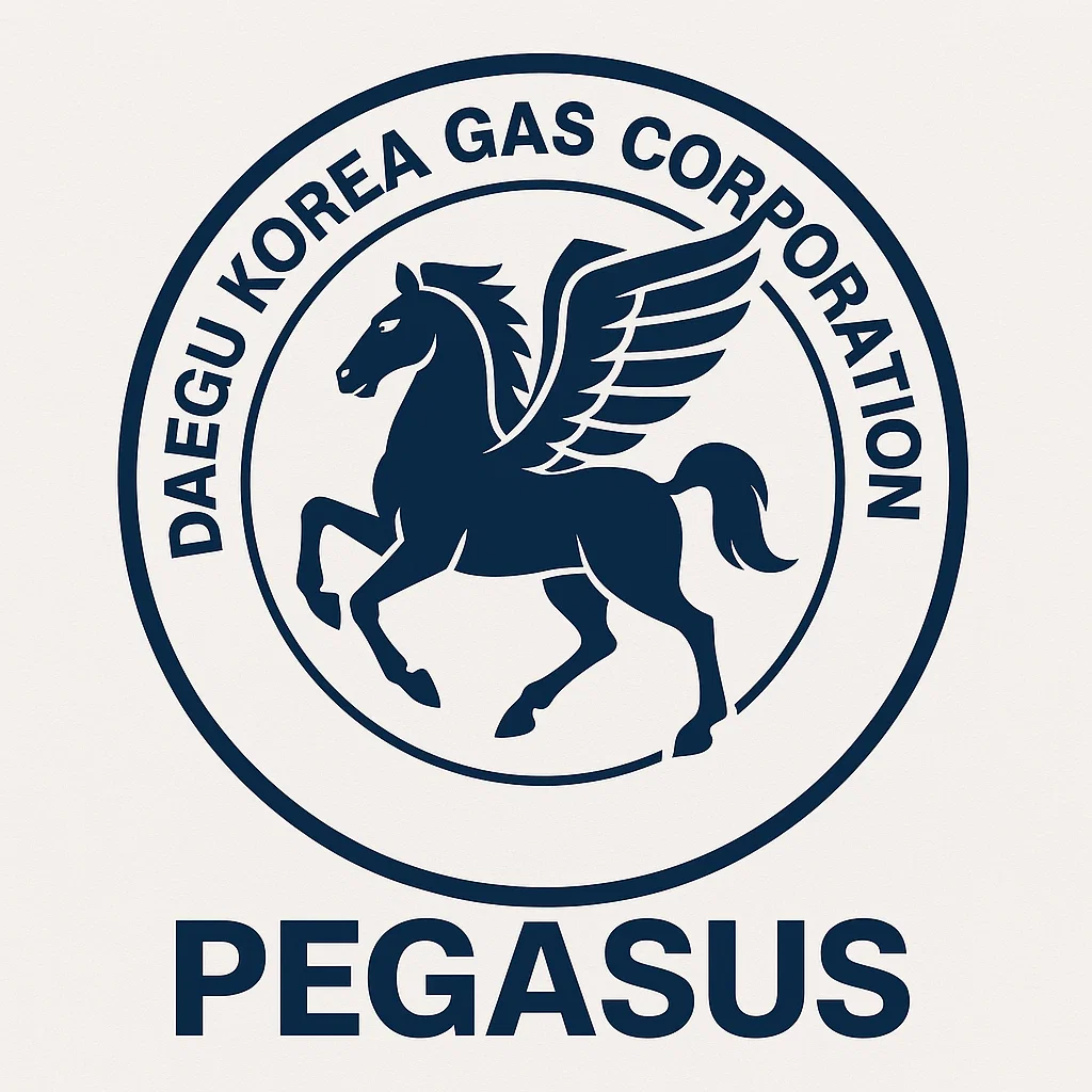 대구 한국가스공사 페가수스 공식 로고 – KBL 농구팀, 푸른색 날개 달린 말(페가수스) 엠블럼