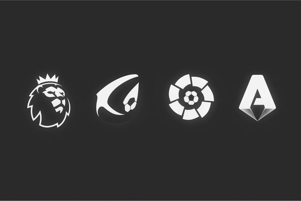 프리미어리그, K리그, 라리가, 세리에A 주요 축구 리그 로고 이미지